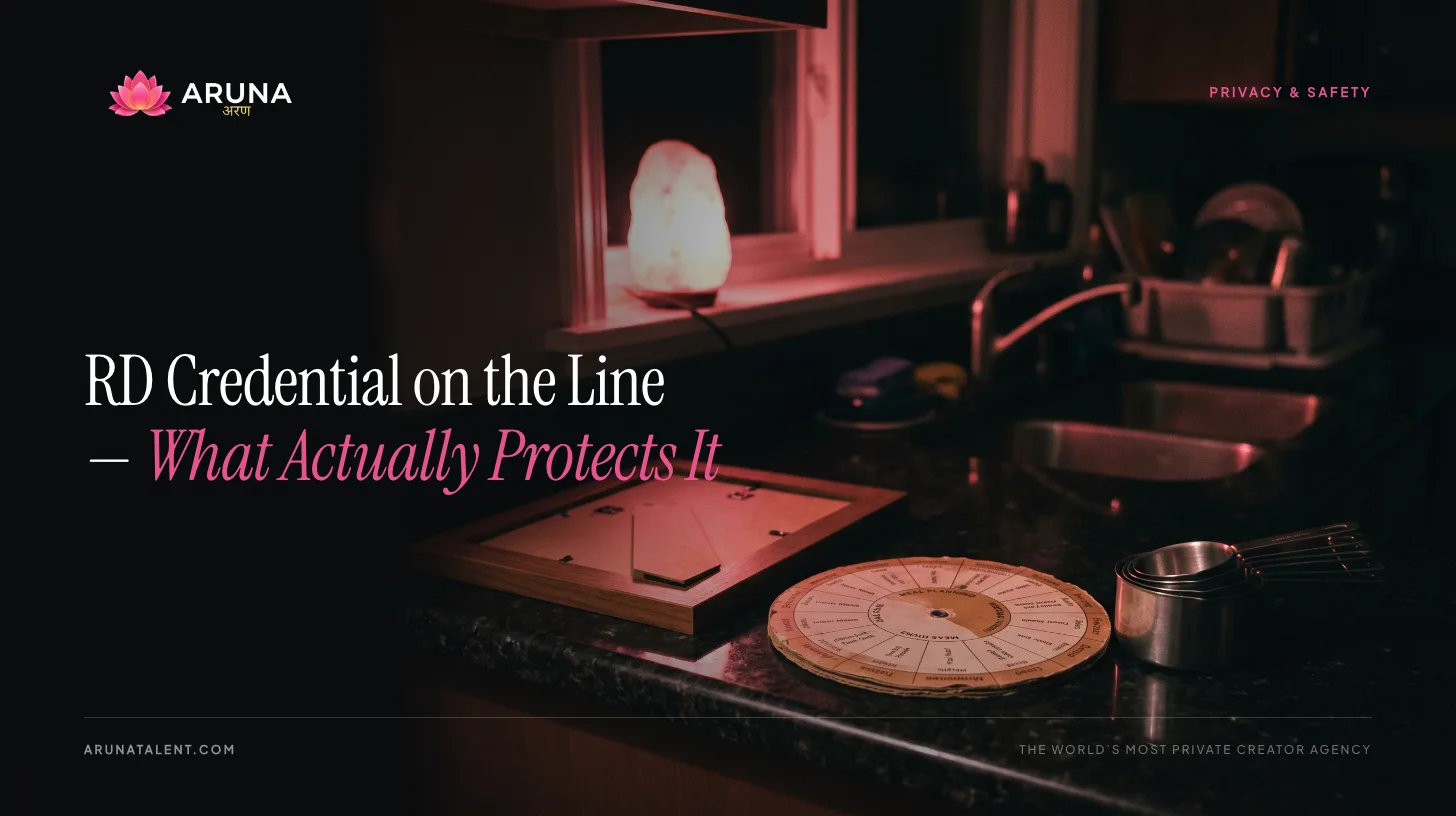 Dietitian on OnlyFans: RD Credential Risk, Employer Policies, and Identity Protection